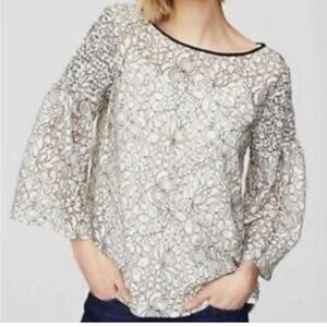 Loft Elegant White Lace Women's Top